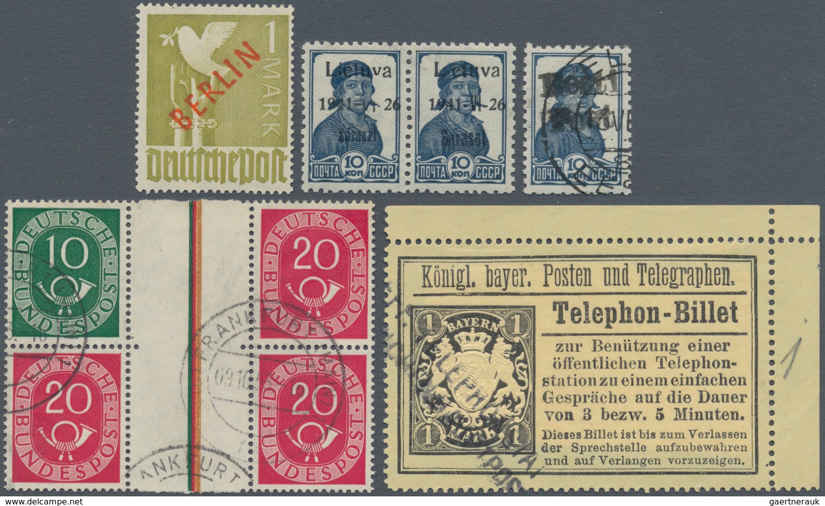 Deutschland: 1912/1966 Ca., Interessantes Konvolut Mit Meist Besseren Ausgaben, Dabei Bayern Flugpos - Collections