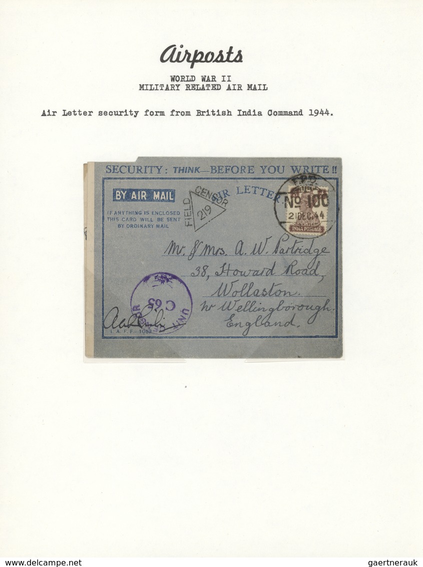 Deutschland: 1942/45, Military Related Air Mail In WWII, Collection Mounted On Pages W. Franked Item - Collections