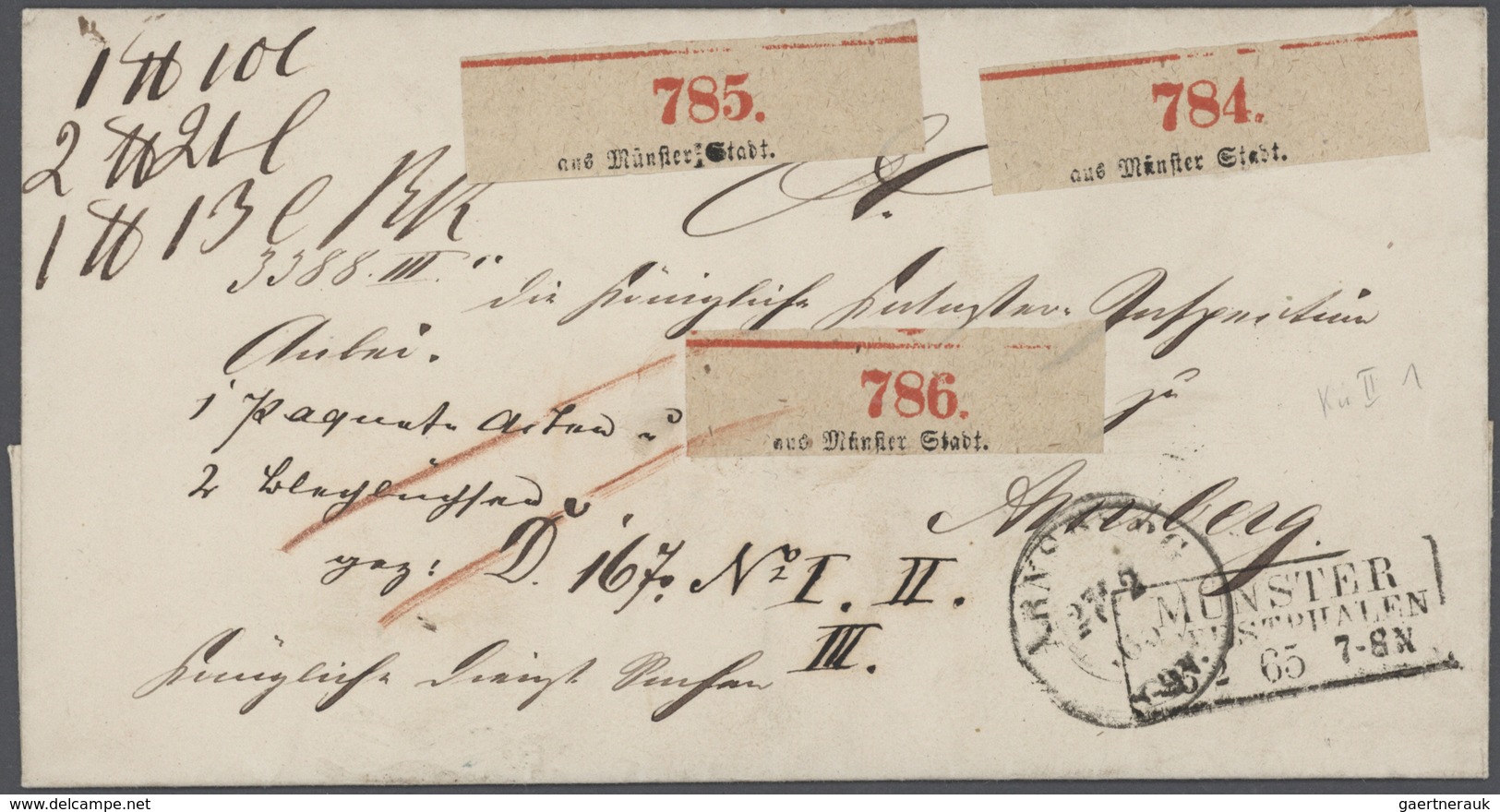 Heimat: Nordrhein-Westfalen: 1825/1891, Münster/Westfalen, Vielseitige Partie Von 46 Vorphila- Bzw. - Other & Unclassified