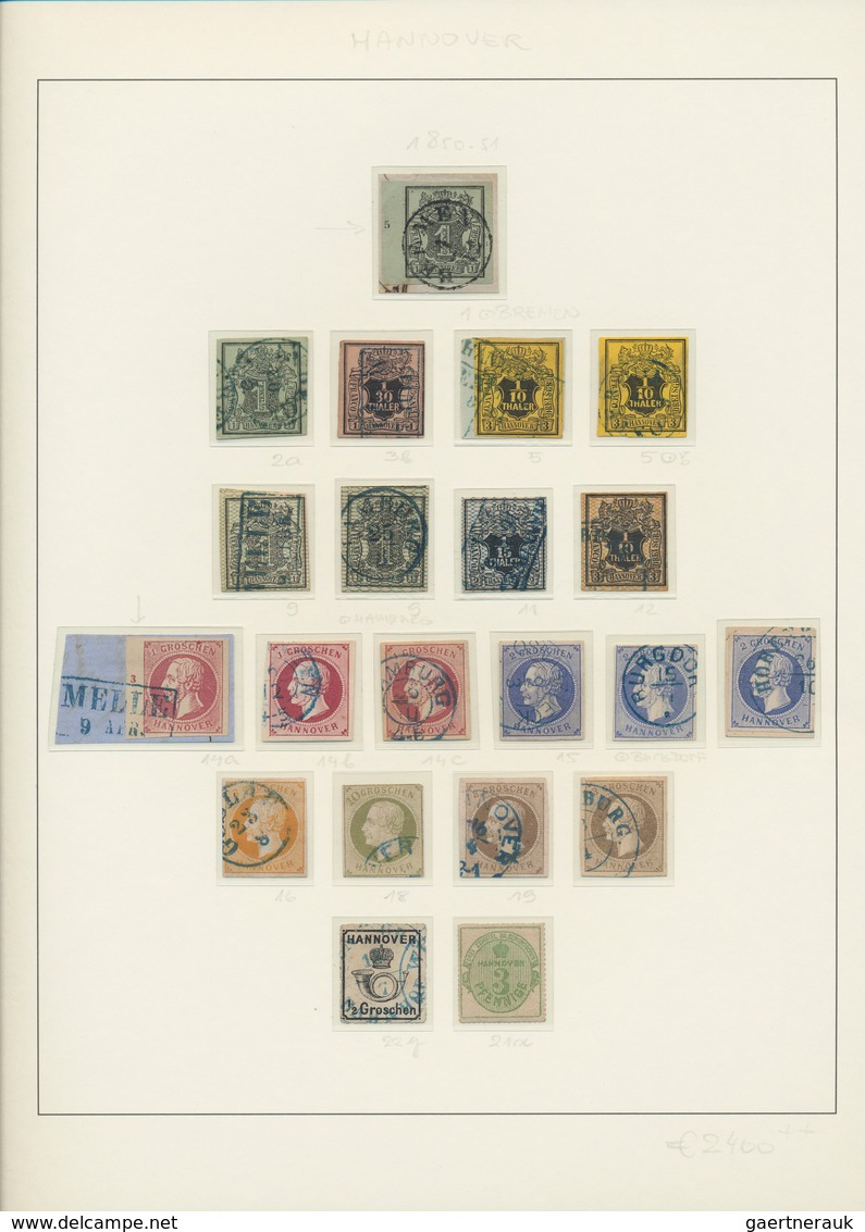 Altdeutschland: 1850/1870 (ca): spezialisierte Altdeutschland-Sammlung im Lindner Album auf selbst g
