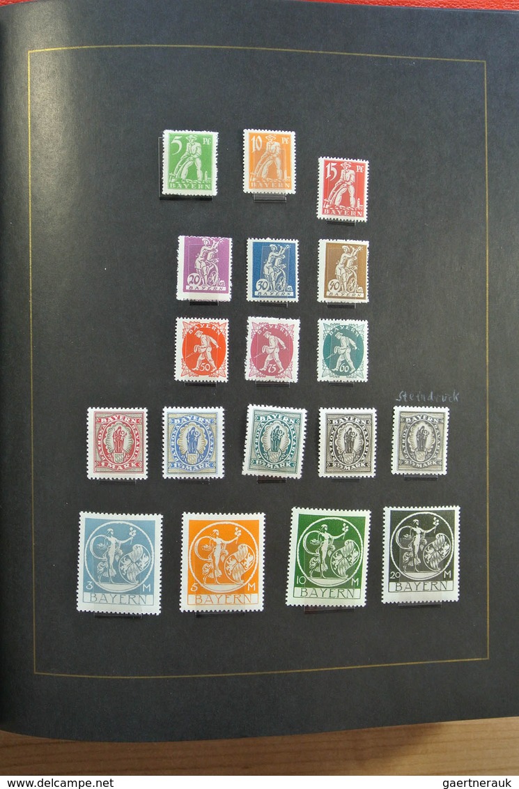 Altdeutschland: Well Filled, Mint Hinged And Used Collection Old German States Including Many Covers - Verzamelingen