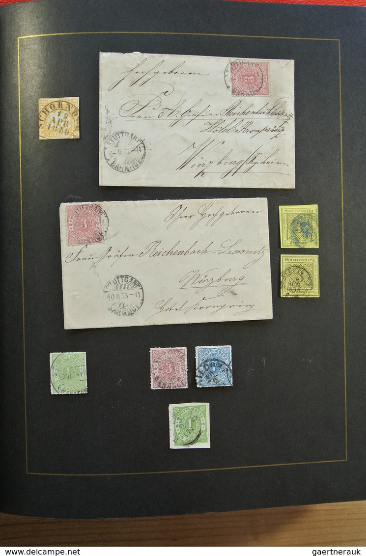 Altdeutschland: Well filled, mint hinged and used collection old German States including many covers