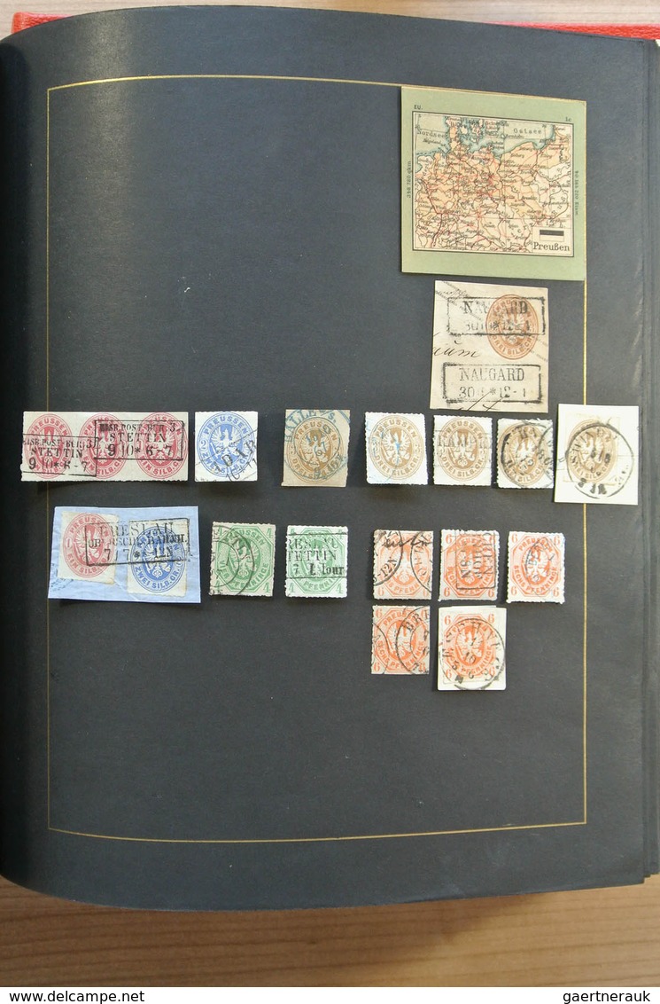 Altdeutschland: Well filled, mint hinged and used collection old German States including many covers