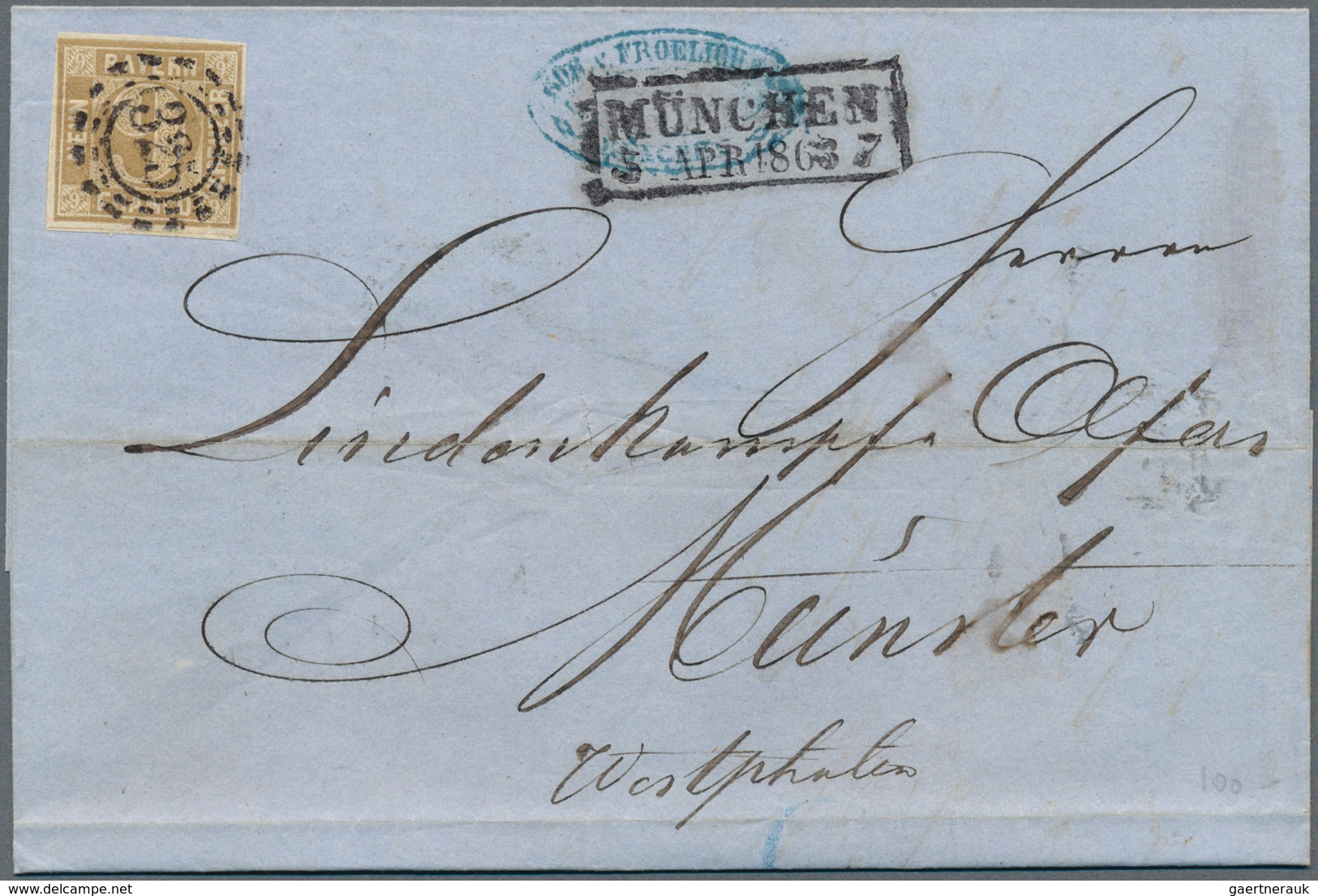 Bayern - Marken Und Briefe: 1850-1870, Partie Mit über 100 Briefen, Postscheinen Und Belegen, Zumeis - Sonstige & Ohne Zuordnung