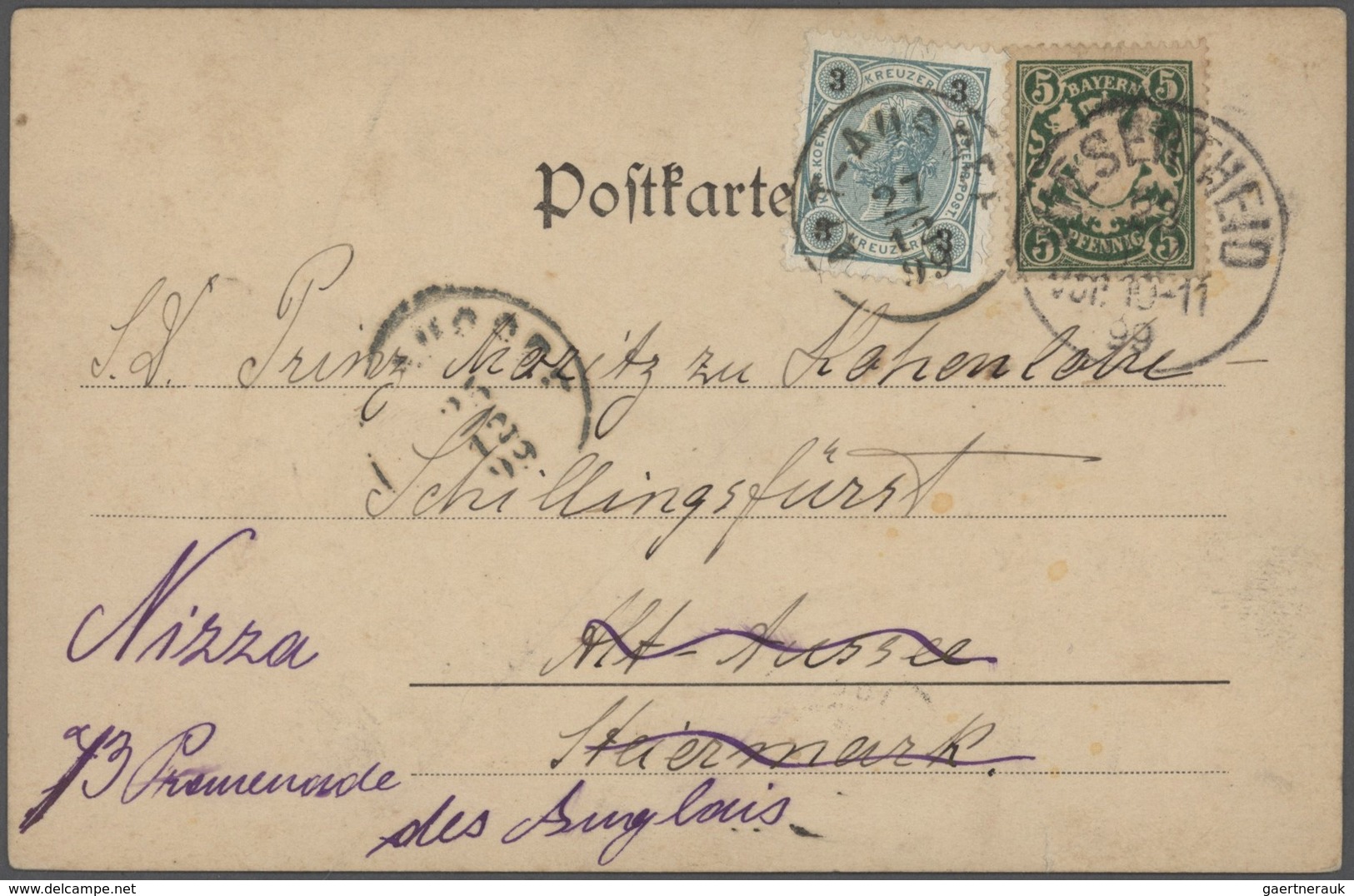 Bayern - Marken und Briefe: 1875/1920 Schöner Posten von 37 un(ter)frankierten Bayern-Belegen mit NA