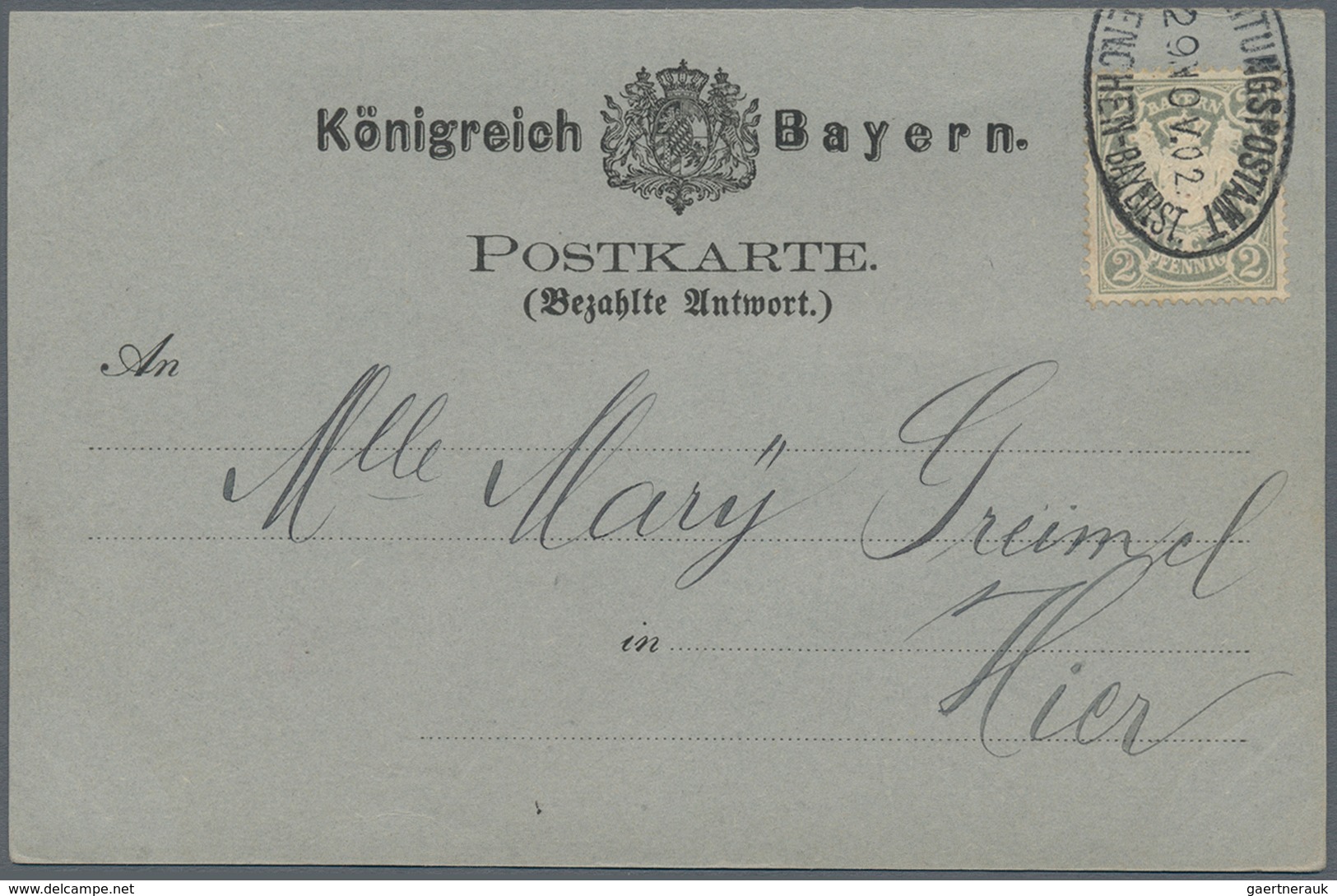 Bayern - Marken Und Briefe: 1875-1920, Toller Posten Mit über 400 Briefen Und Belegen, Dabei Einschr - Other & Unclassified