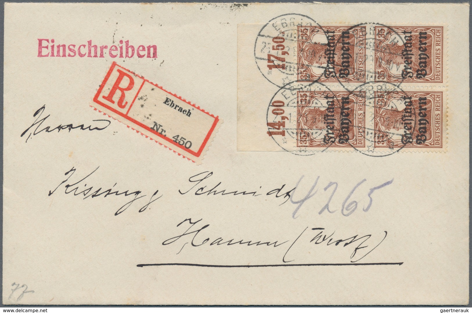 Bayern - Marken und Briefe: 1875-1920, toller Posten mit über 400 Briefen und Belegen, dabei Einschr