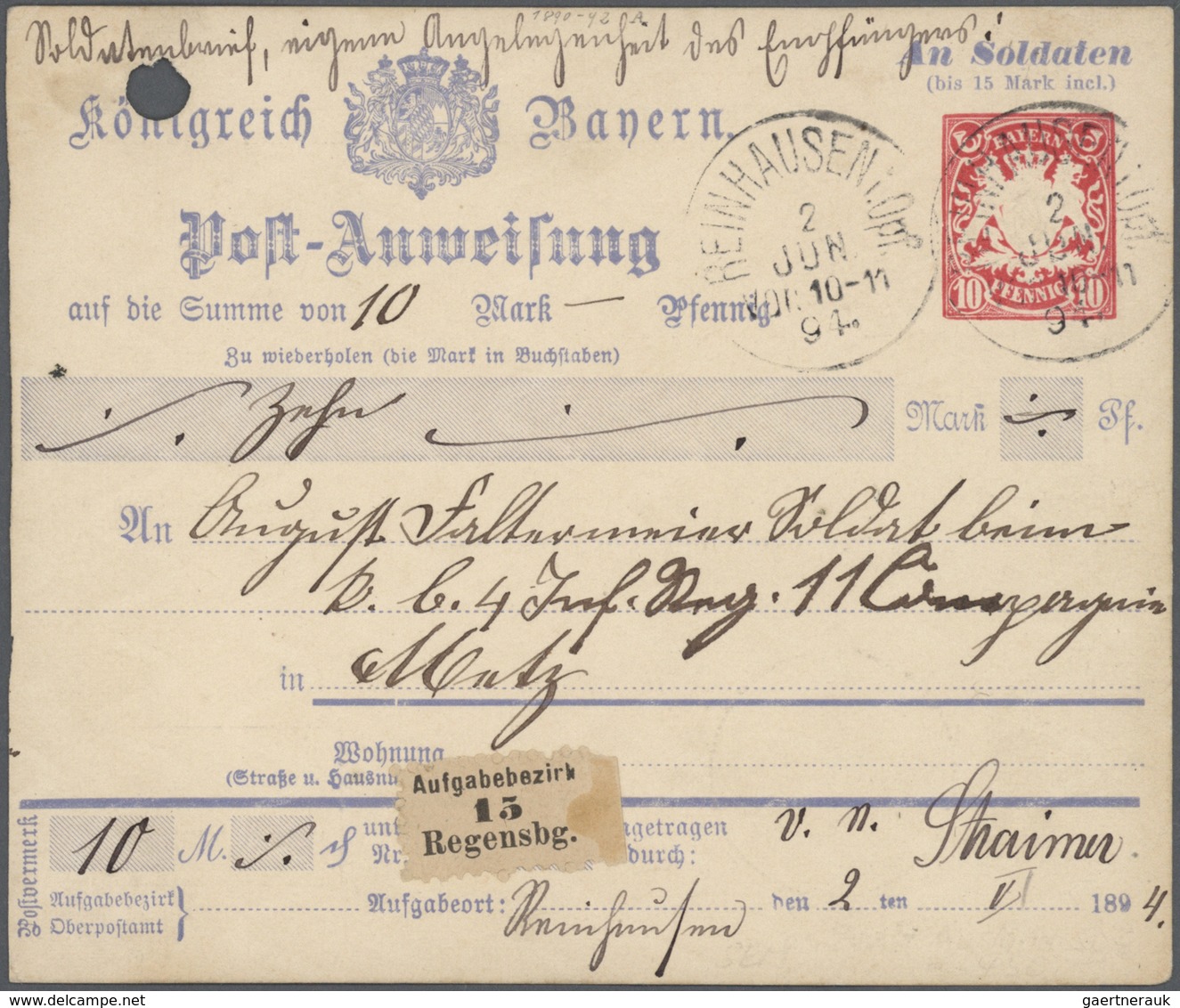Bayern - Ganzsachen: 1870/1920, vielseitige Partie von über 100 meist gebrauchten Ganzsachen, vorwie