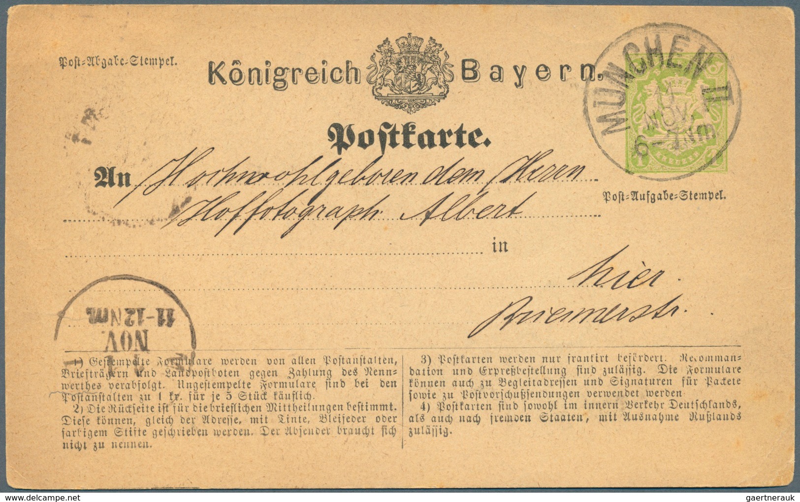 Bayern - Ganzsachen: 1873/1903. Nette Sammlung Von 35 Gebrauchten Postkarten. Dabei Sind Viele Gute - Autres & Non Classés