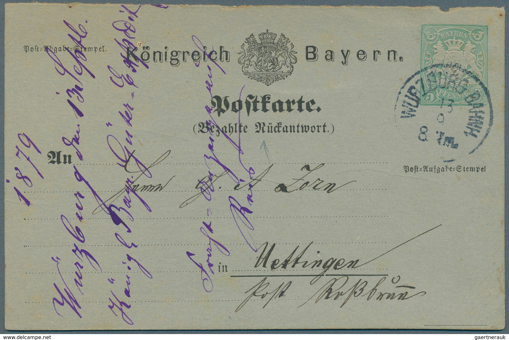 Bayern - Ganzsachen: 1873/1903. Nette Sammlung von 35 gebrauchten Postkarten. Dabei sind viele gute