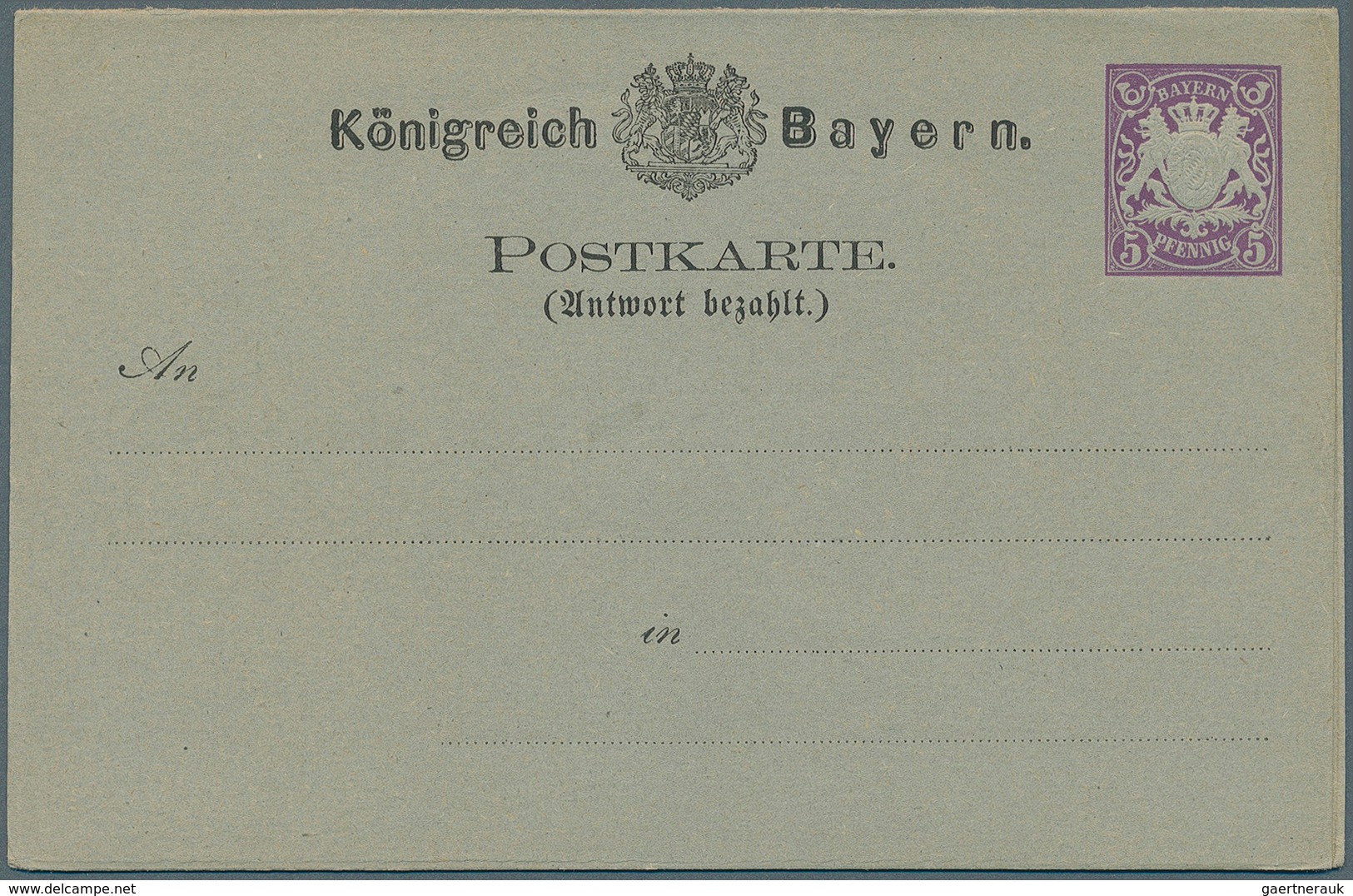 Bayern - Ganzsachen: 1873/1919. Sammlung Von 88 Besseren, Ungebrauchten POSTKARTEN Ab Der 1. Nummer. - Autres & Non Classés