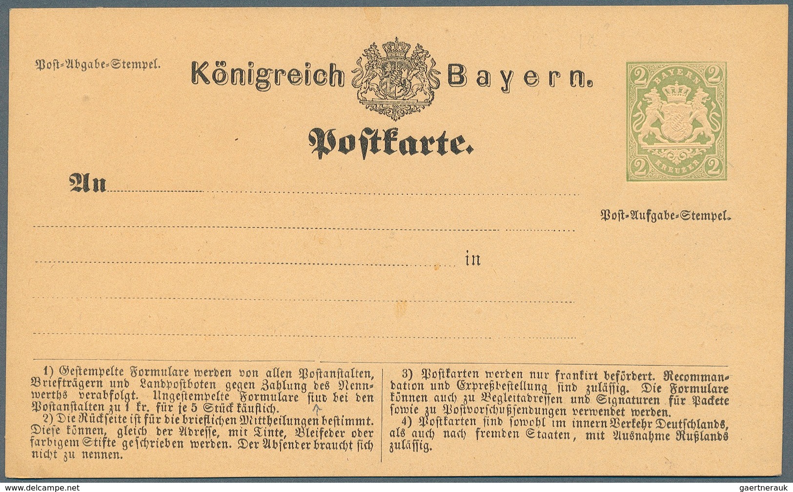 Bayern - Ganzsachen: 1873/1919. Sammlung Von 88 Besseren, Ungebrauchten POSTKARTEN Ab Der 1. Nummer. - Autres & Non Classés