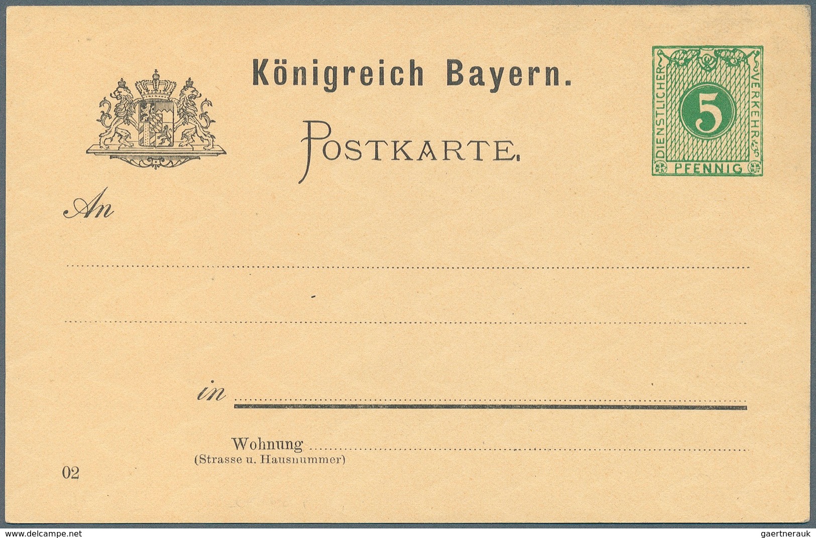 Bayern - Ganzsachen: 1873/1919. Sammlung von 88 besseren, ungebrauchten POSTKARTEN ab der 1. Nummer.