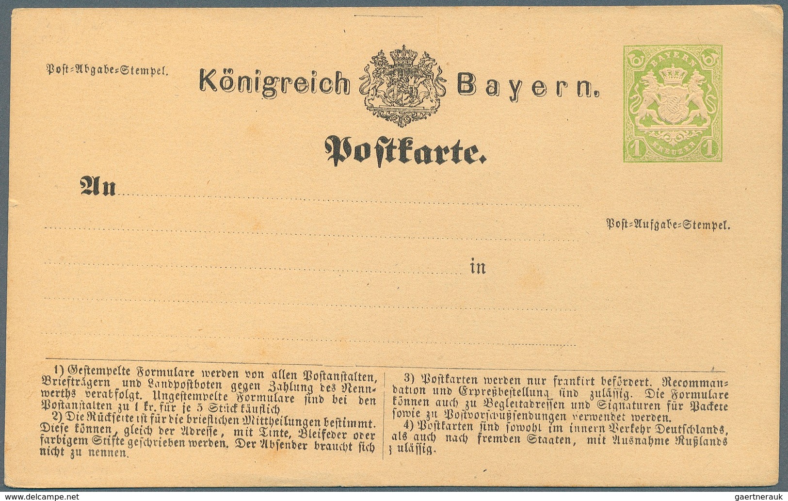 Bayern - Ganzsachen: 1874/1919. Sammlung Von 70 Besseren, Ungebrauchten POSTKARTEN (inkl. 1 Umschlag - Autres & Non Classés