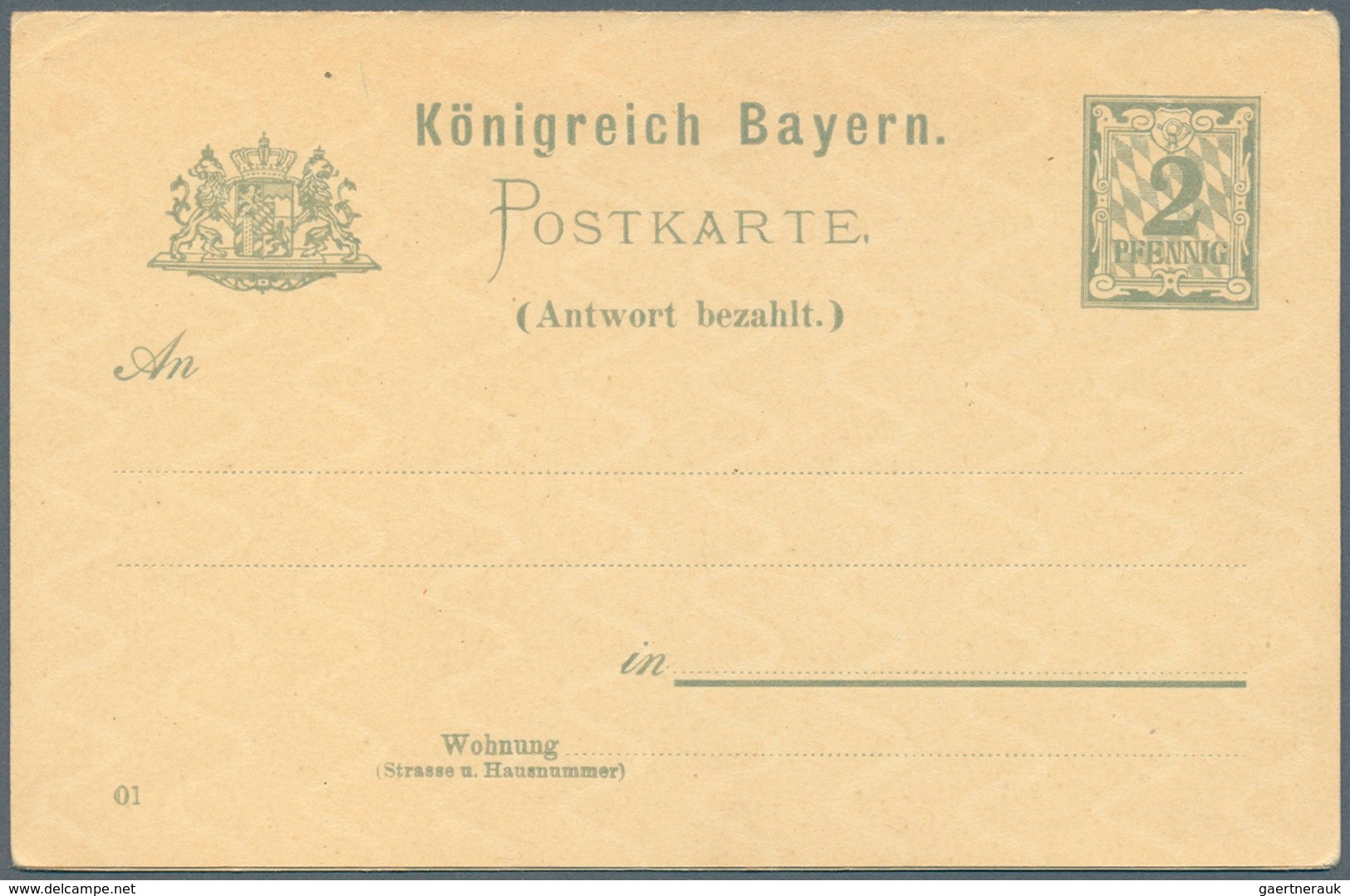 Bayern - Ganzsachen: 1876/1920. Sammlung Von 47 Ungebrauchten Postkarten. Dabei Viele Bessere Stücke - Sonstige & Ohne Zuordnung