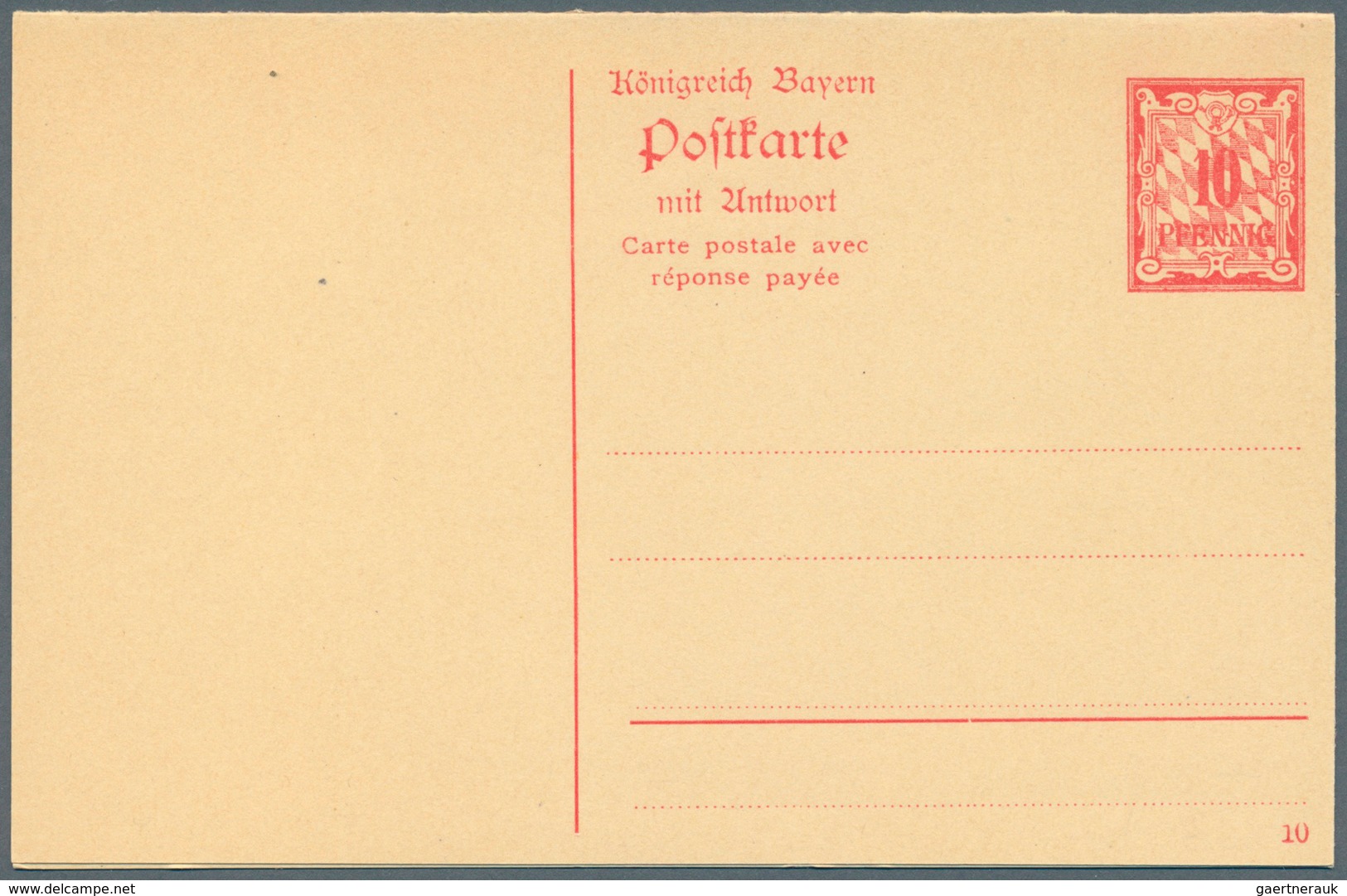 Bayern - Ganzsachen: 1876/1920. Sammlung Von 47 Ungebrauchten Postkarten. Dabei Viele Bessere Stücke - Sonstige & Ohne Zuordnung