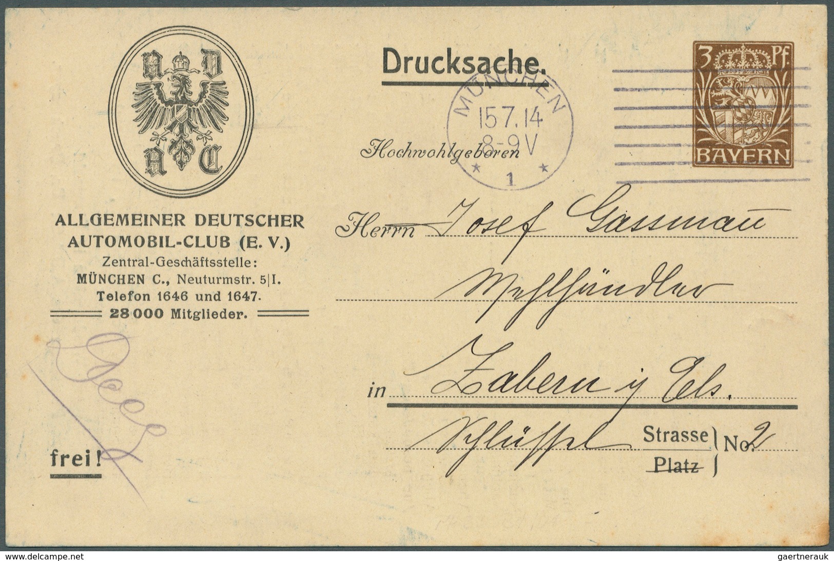 Bayern - Ganzsachen: 1900/1914, Posten von 525 Privat-Postkarten aus PP 15 C 56 bis PP 48 F, ungebra