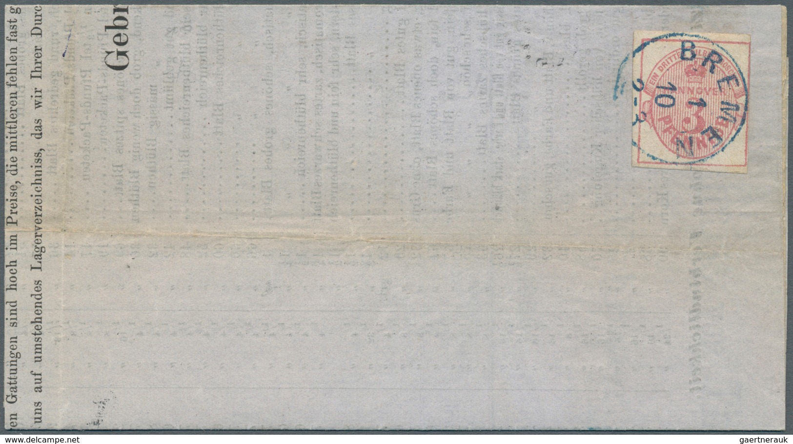 Bremen - Vorphilatelie: 1767/1875, Umfangreiche Stempel-Sammlung Der Verschiedenen Postanstalten In - Préphilatélie