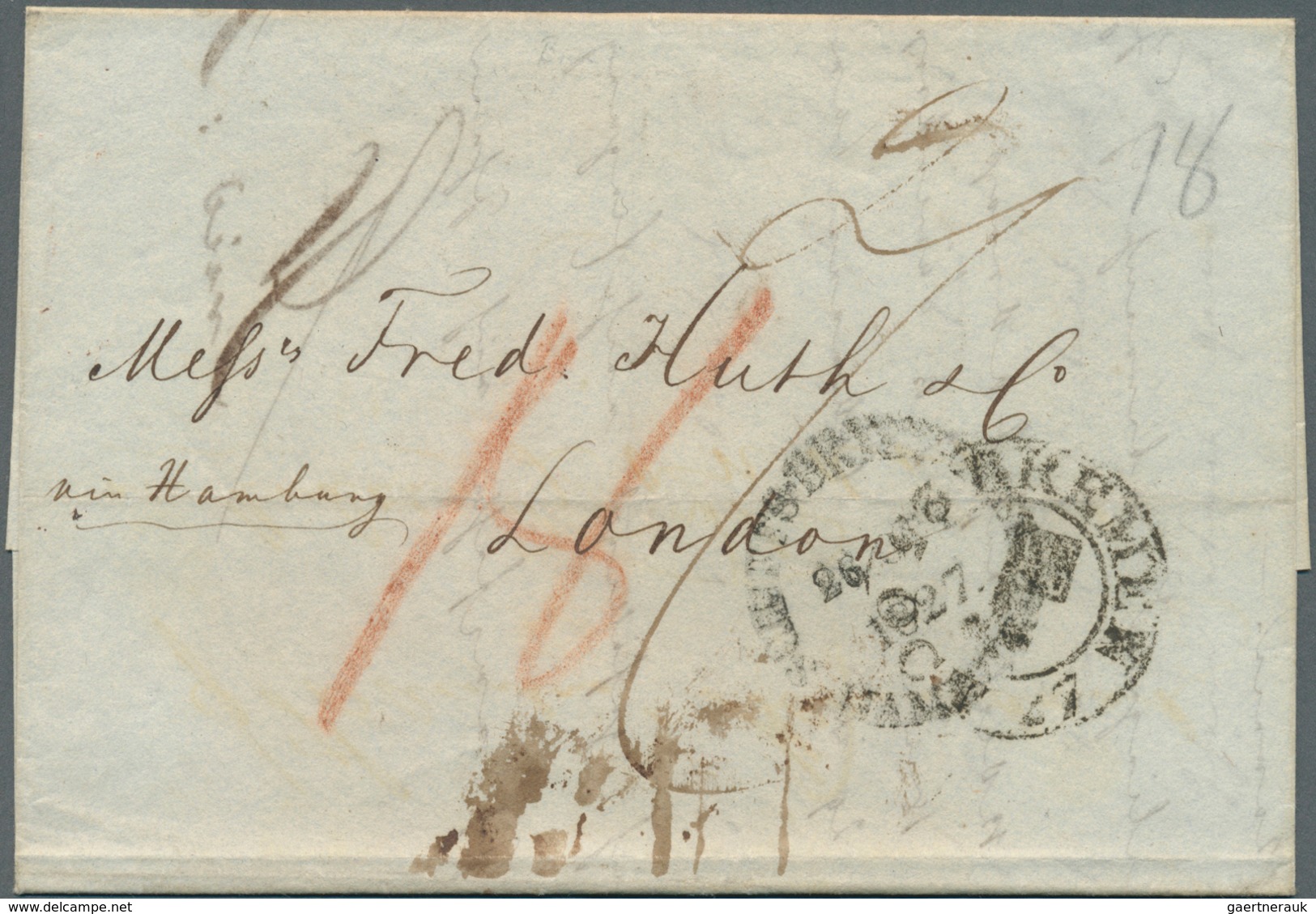 Bremen - Vorphilatelie: 1841/1851 Ca., POSTVERKEHR MIT GROSSBRITANNIEN, Sammlung Mit 35 Faltbriefen - Prephilately