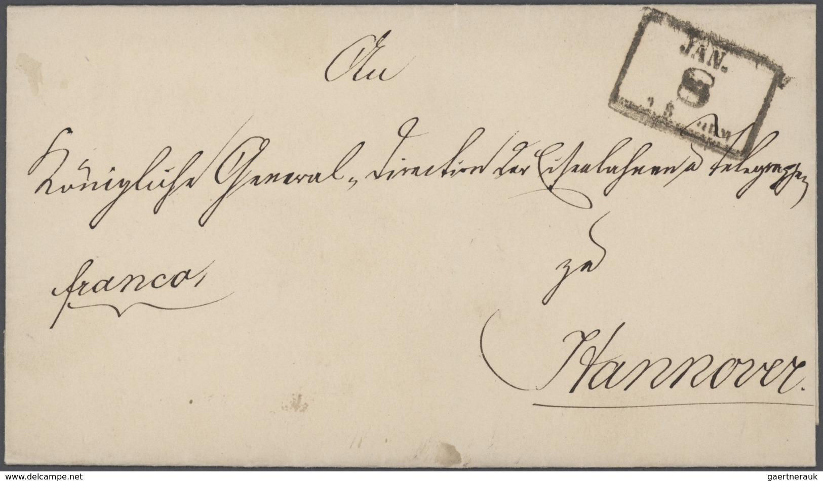 Hannover - Stempel: 1714/1860 (ca):  Bestand mit 316 Belegen, Orte D - L, dabei auch bessere Orte, f