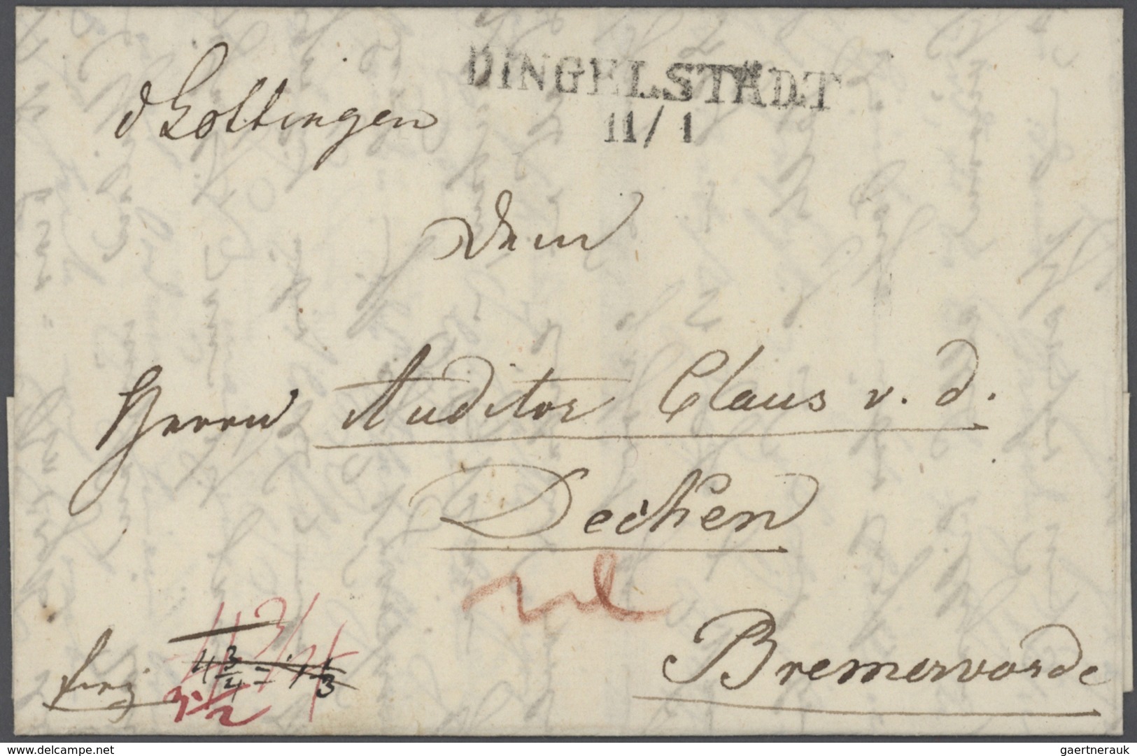 Hannover - Stempel: 1714/1860 (ca):  Bestand mit 316 Belegen, Orte D - L, dabei auch bessere Orte, f