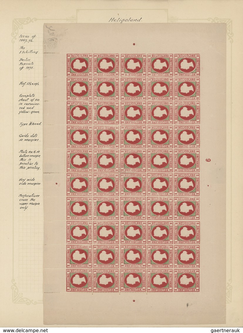 Helgoland - Marken Und Briefe: 1875/90, Schöne Und Umfangreiche Spezialsammlung Von Berlin/Hamburg/L - Héligoland