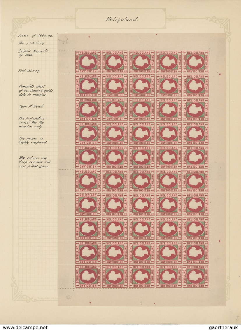 Helgoland - Marken Und Briefe: 1875/90, Schöne Und Umfangreiche Spezialsammlung Von Berlin/Hamburg/L - Héligoland