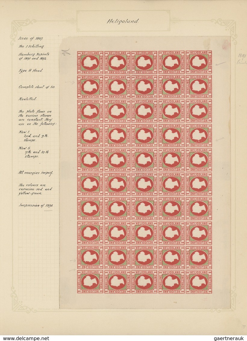 Helgoland - Marken Und Briefe: 1875/90, Schöne Und Umfangreiche Spezialsammlung Von Berlin/Hamburg/L - Héligoland