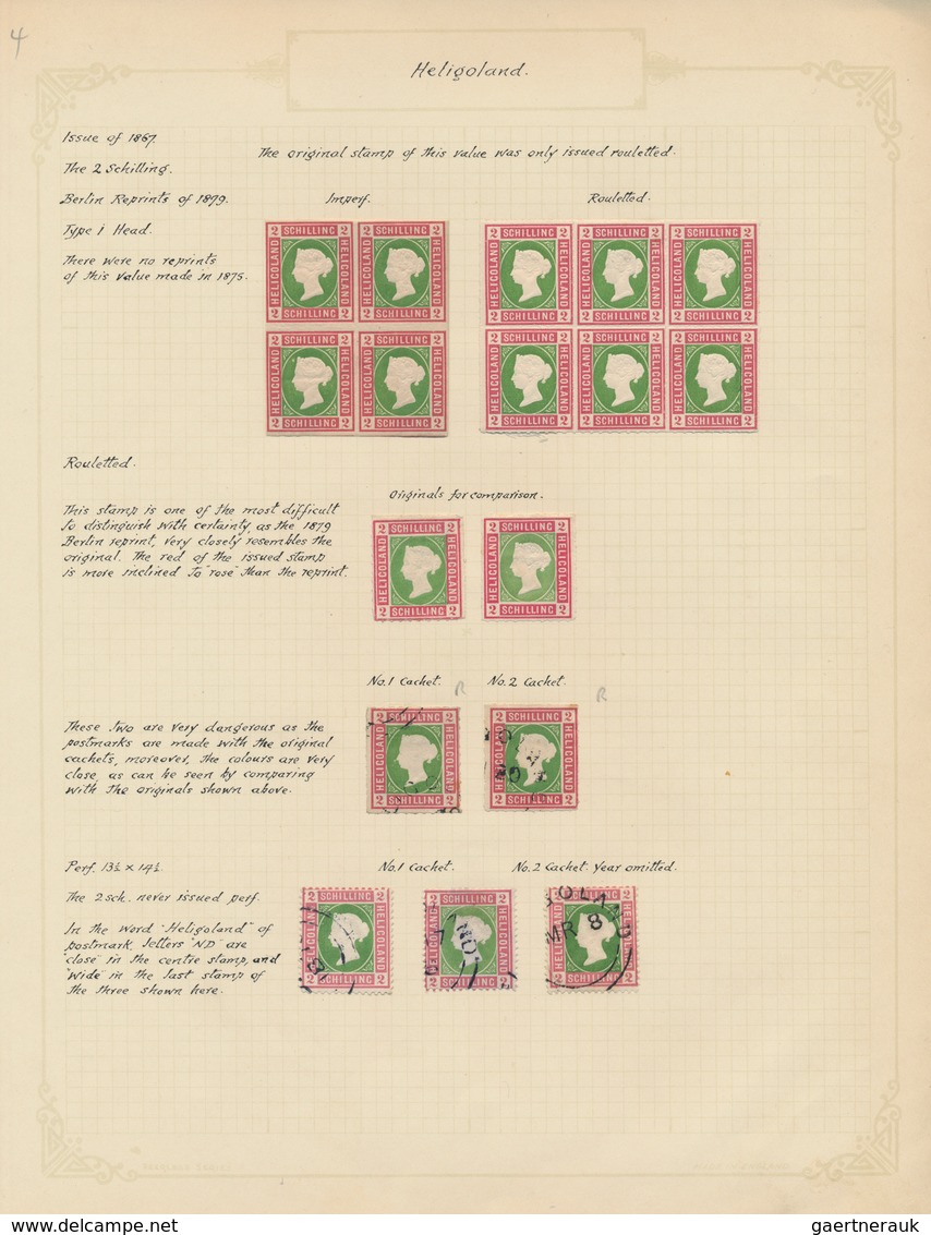 Helgoland - Marken Und Briefe: 1875/90, Schöne Und Umfangreiche Spezialsammlung Von Berlin/Hamburg/L - Heligoland