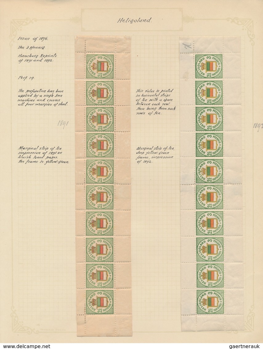 Helgoland - Marken und Briefe: 1875/90, Schöne und umfangreiche Spezialsammlung von Berlin/Hamburg/L