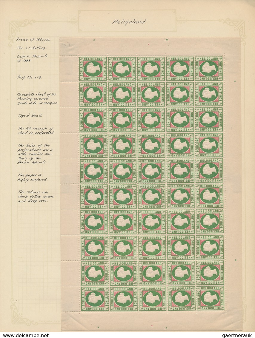 Helgoland - Marken und Briefe: 1875/90, Schöne und umfangreiche Spezialsammlung von Berlin/Hamburg/L