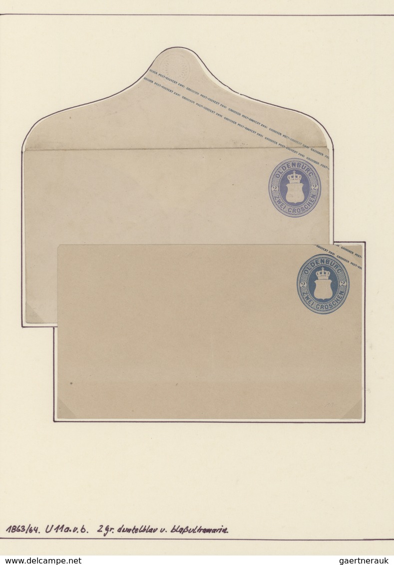 Oldenburg - Ganzsachen: 1861/64, Sammlung Von 36 Ganzsachen-Umschlägen Ungebraucht Und Gebraucht, Al - Oldenbourg