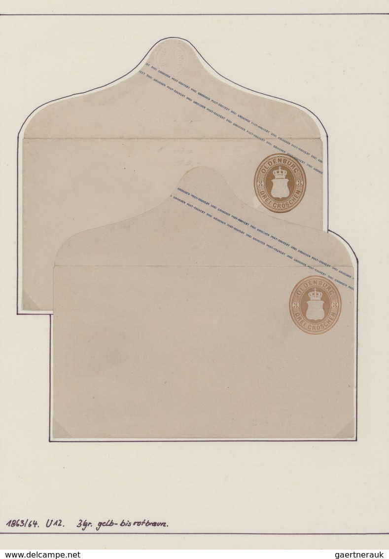 Oldenburg - Ganzsachen: 1861/64, Sammlung von 36 Ganzsachen-Umschlägen ungebraucht und gebraucht, al