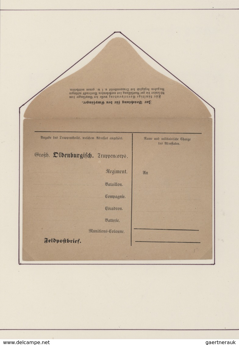 Oldenburg - Ganzsachen: 1861/64, Sammlung von 36 Ganzsachen-Umschlägen ungebraucht und gebraucht, al