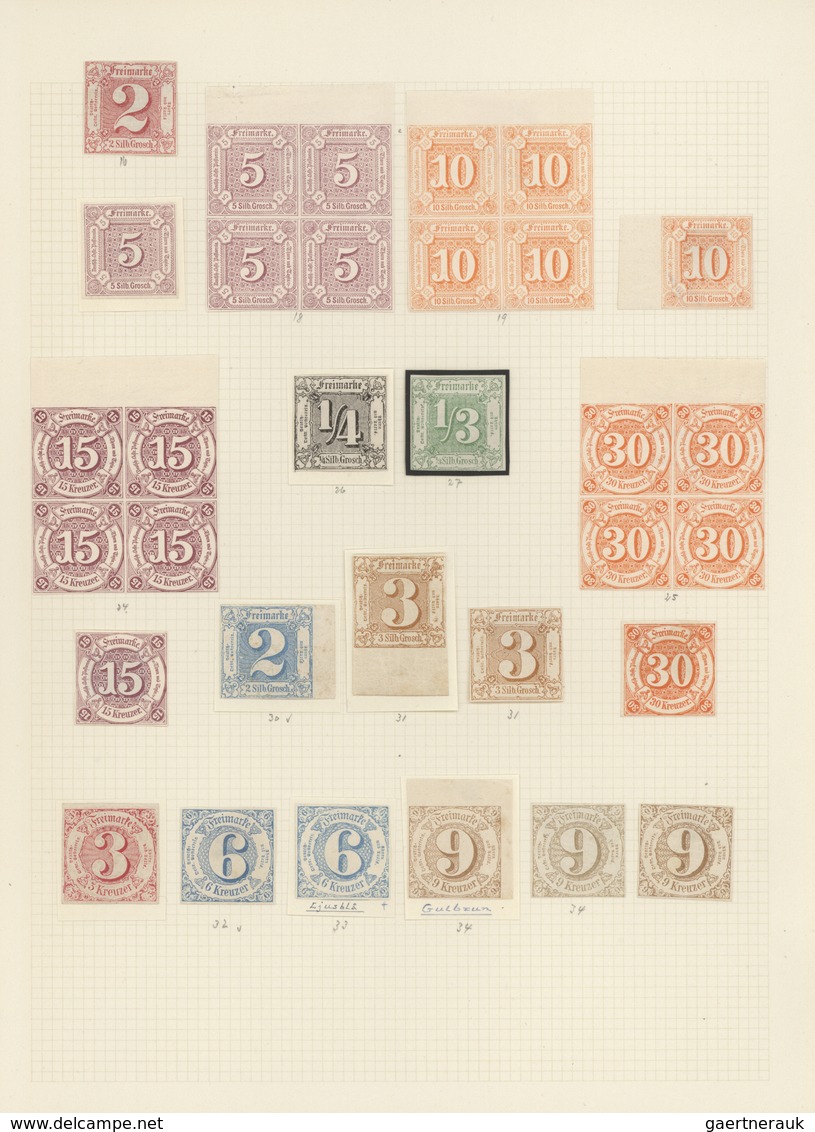 Thurn & Taxis - Marken Und Briefe: 1862/66, Saubere Alte Sammlung Ab Nr. 16, Teils Auch Mehrfach Ges - Autres & Non Classés