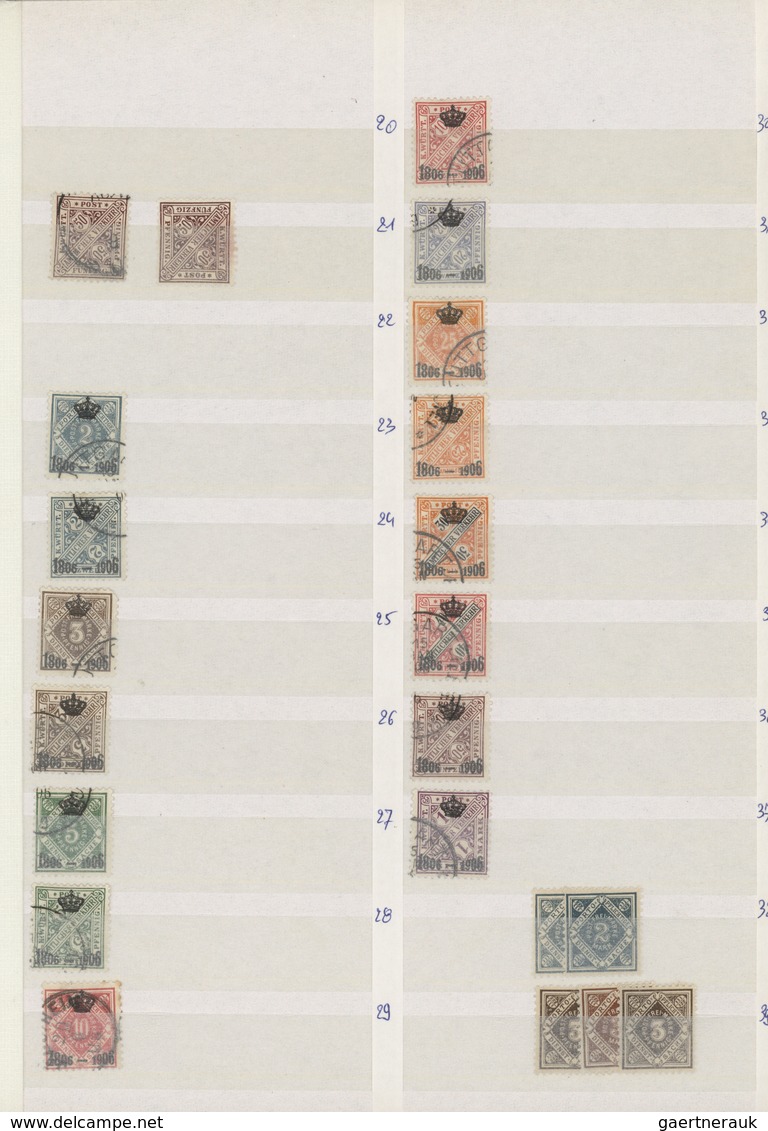 Württemberg - Marken Und Briefe: 1851/1920, Gestempelter Und Ungebrauchter Sammlungsposten, Sauber A - Altri & Non Classificati