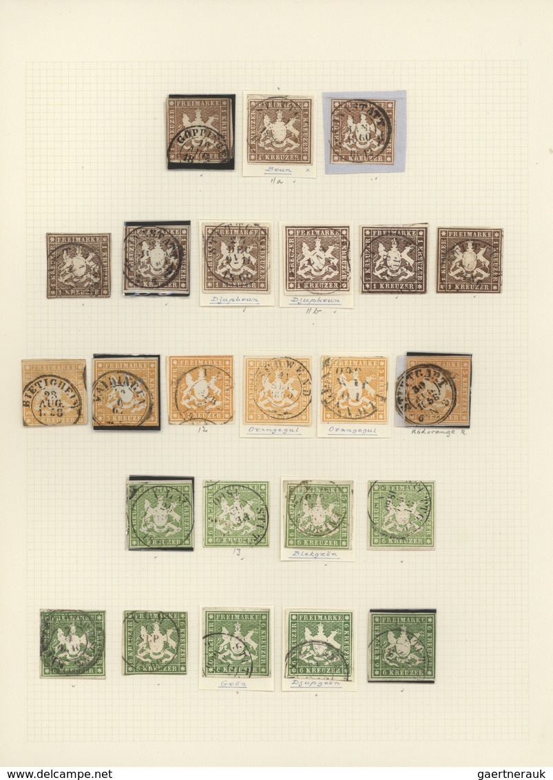 Württemberg - Marken Und Briefe: 1851/1920, Umfangreiche Und Saubere Gestempelte Sammlung, Alle Mark - Autres & Non Classés