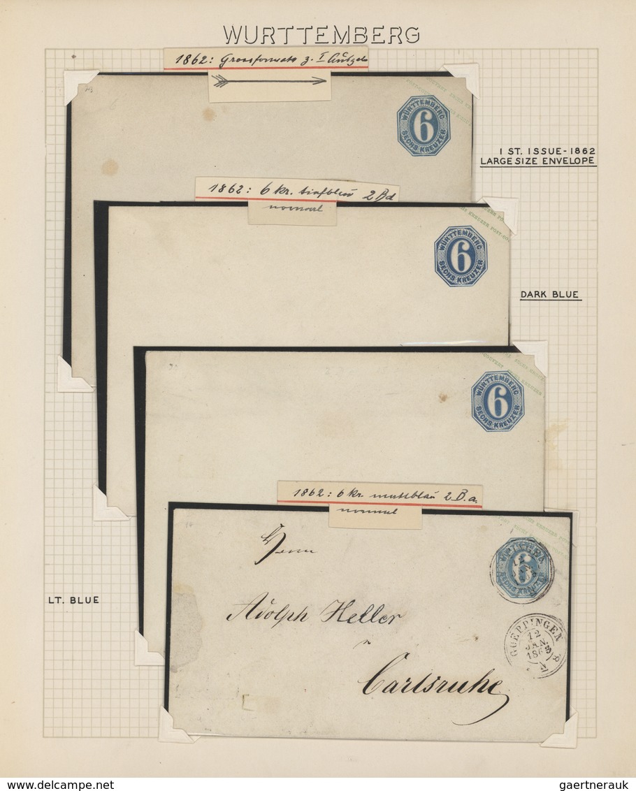 Württemberg - Ganzsachen: Ab 1862, KREUZERAUSGABEN. Uralte Und Umfangreiche Spezialsammlung In 4 Bän - Altri & Non Classificati