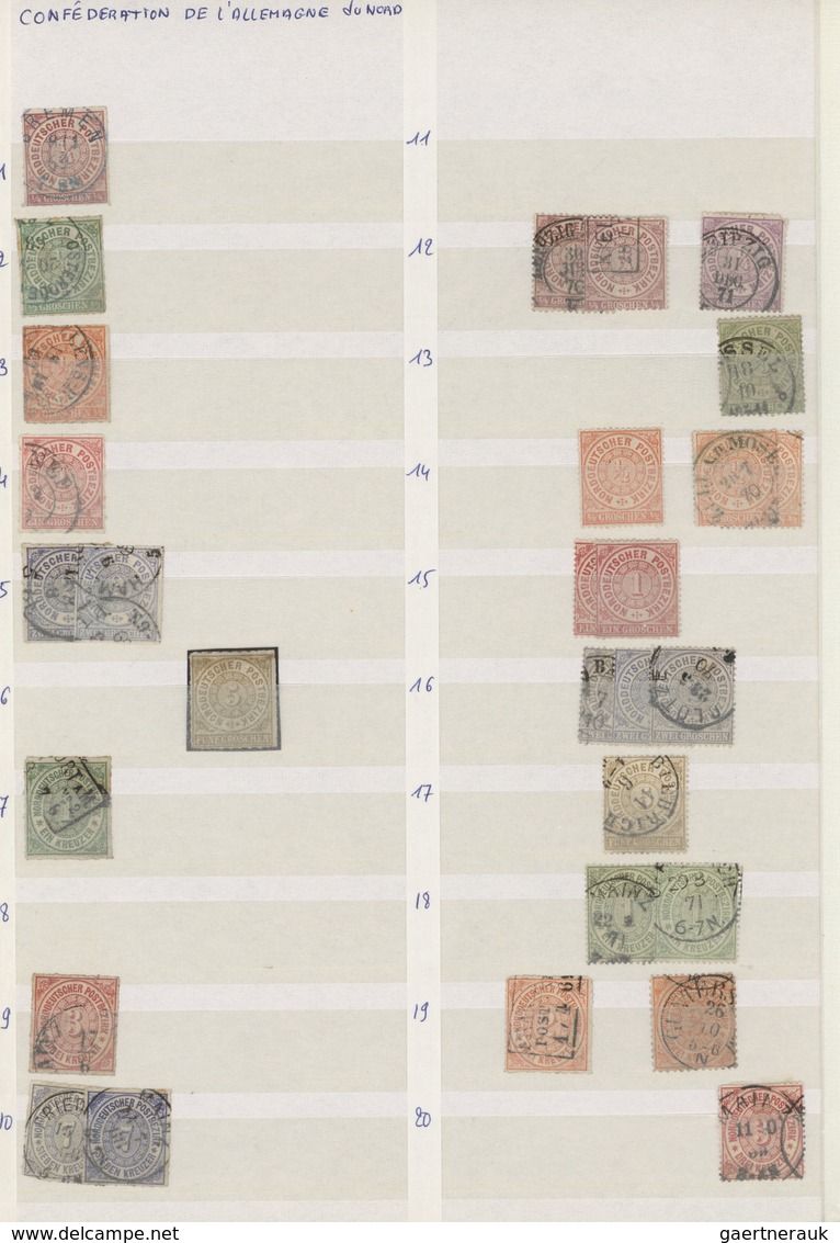 Norddeutscher Bund - Marken Und Briefe: 1868/1870, Kleine, Meist Gestempelte Sammlung Mit U.a. 2 Kr. - Autres & Non Classés