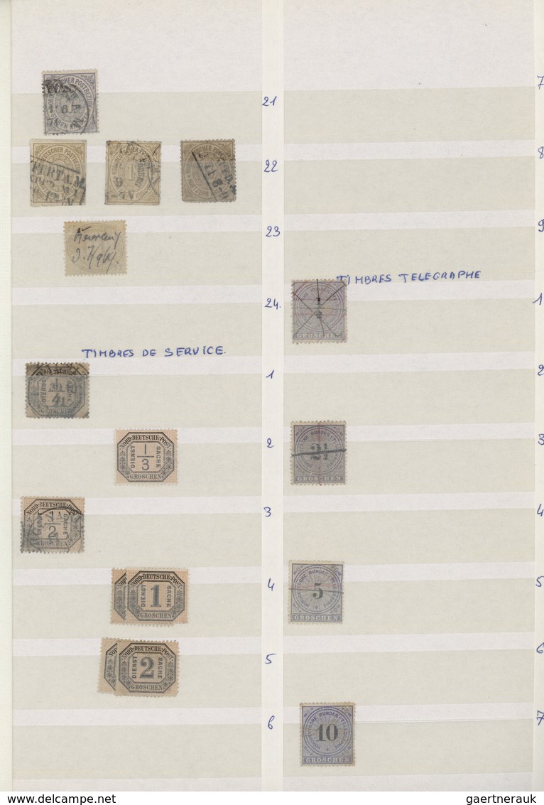 Norddeutscher Bund - Marken Und Briefe: 1868/1870, Kleine, Meist Gestempelte Sammlung Mit U.a. 2 Kr. - Autres & Non Classés