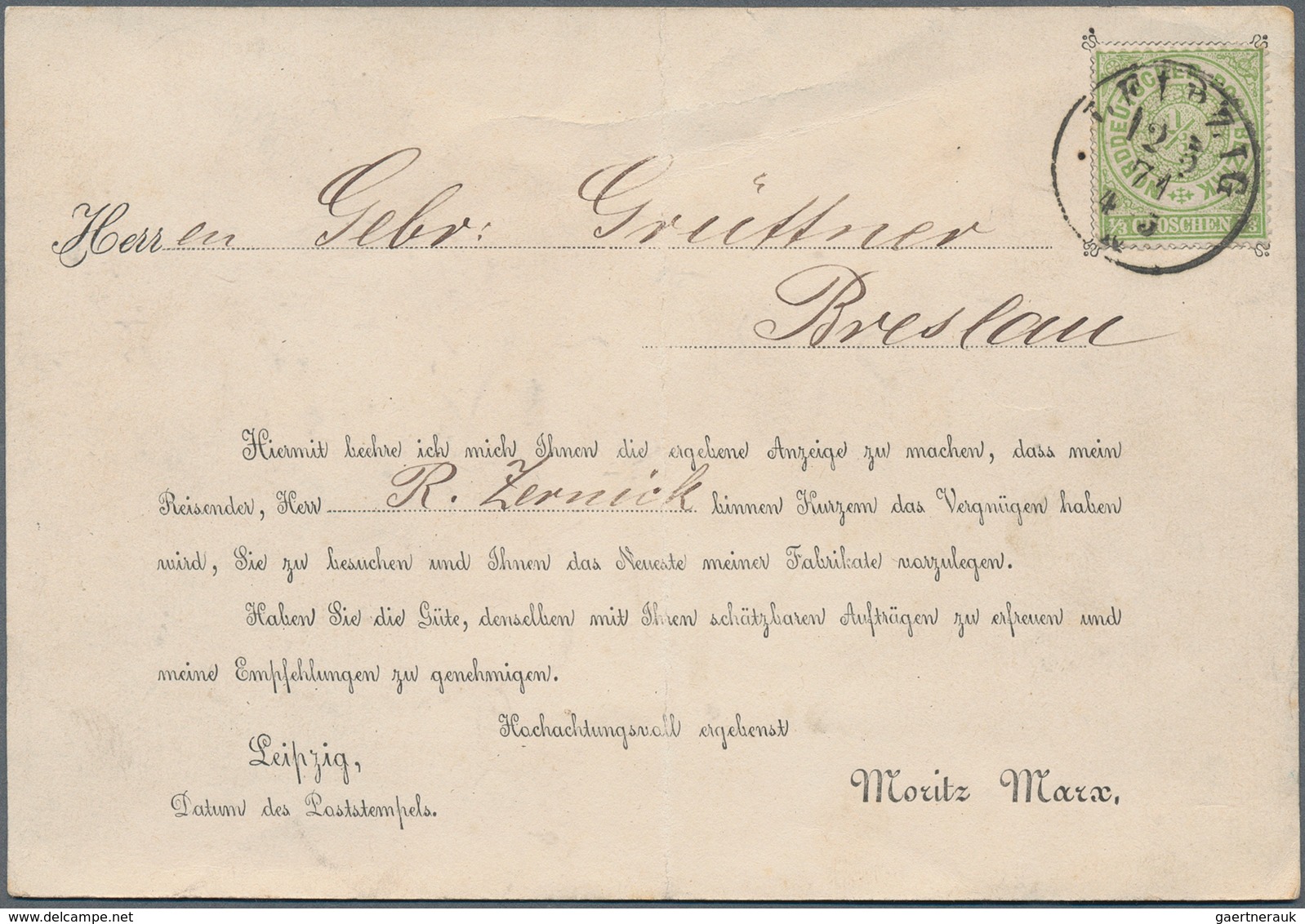 Norddeutscher Bund - Marken Und Briefe: 1868/71, Album Mit 54 Belegen, Dabei Auslandsbriefe, Paketbe - Other & Unclassified