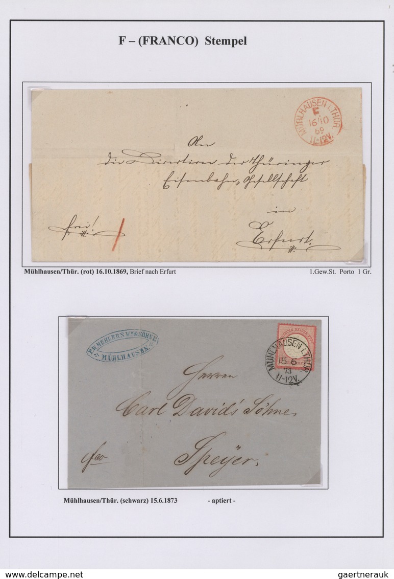 Norddeutscher Bund - Stempel: 1868/73, Die "F" (Franco)-Stempel, Der Beginn Der Postautomatisation I - Autres & Non Classés