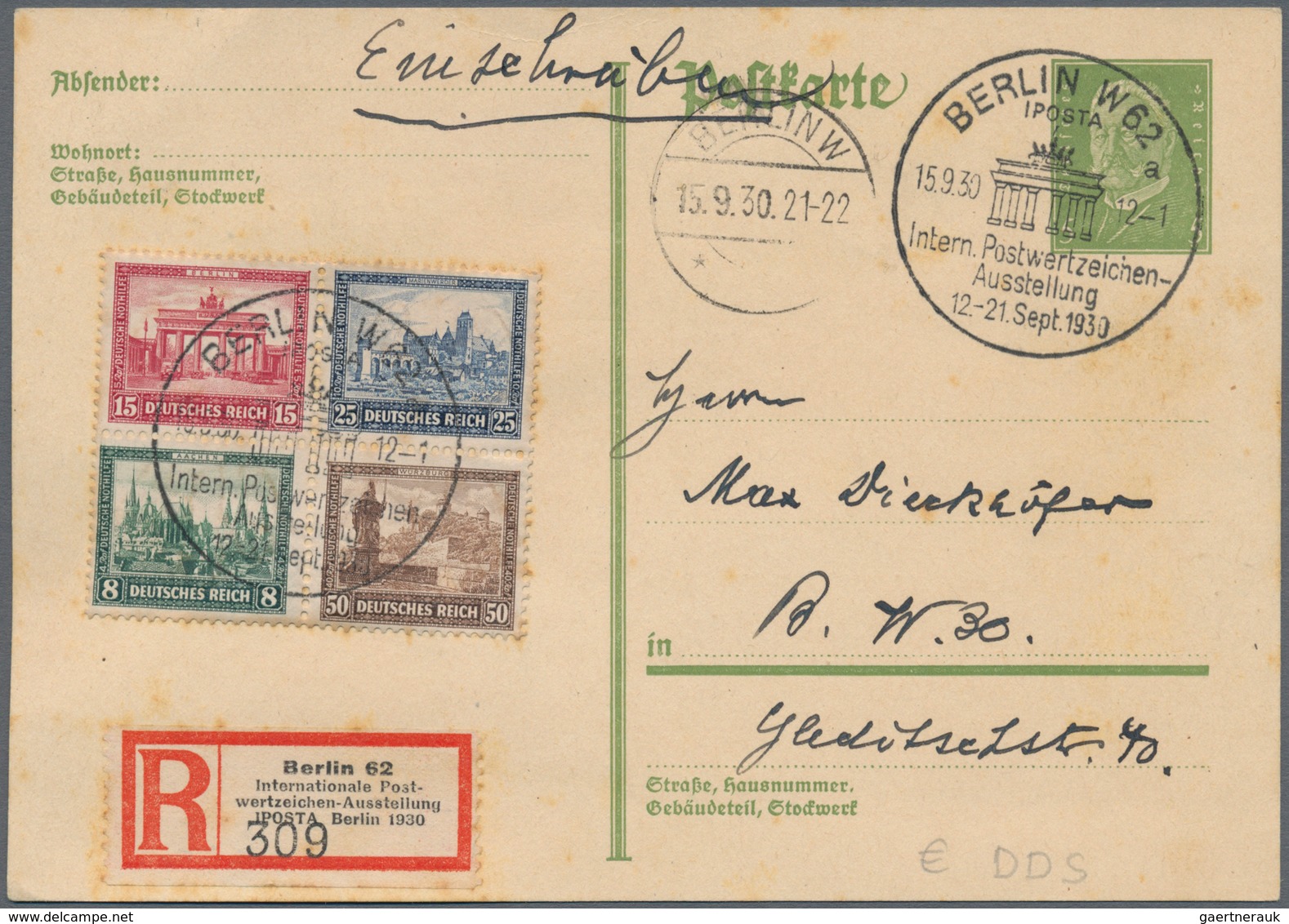 Deutsches Reich: 1863/1956, Kleiner Brief U. Kartenposten Mit Meist Deutschen Belegen Im Briefalbum - Collections