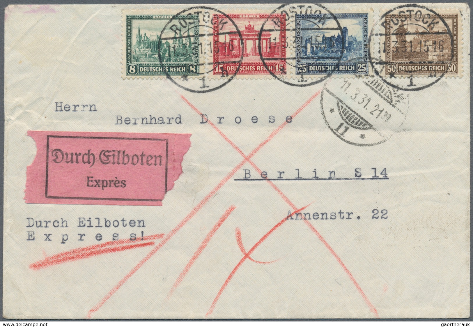 Deutsches Reich: 1863/1956, Kleiner Brief U. Kartenposten Mit Meist Deutschen Belegen Im Briefalbum - Collections