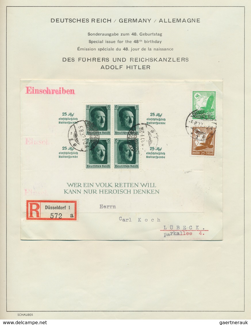 Deutsches Reich: 1872/1945, Meist Gestempelte Sammlung Brustschilde Bis III.Reich Auf Alten Schaubek - Collections