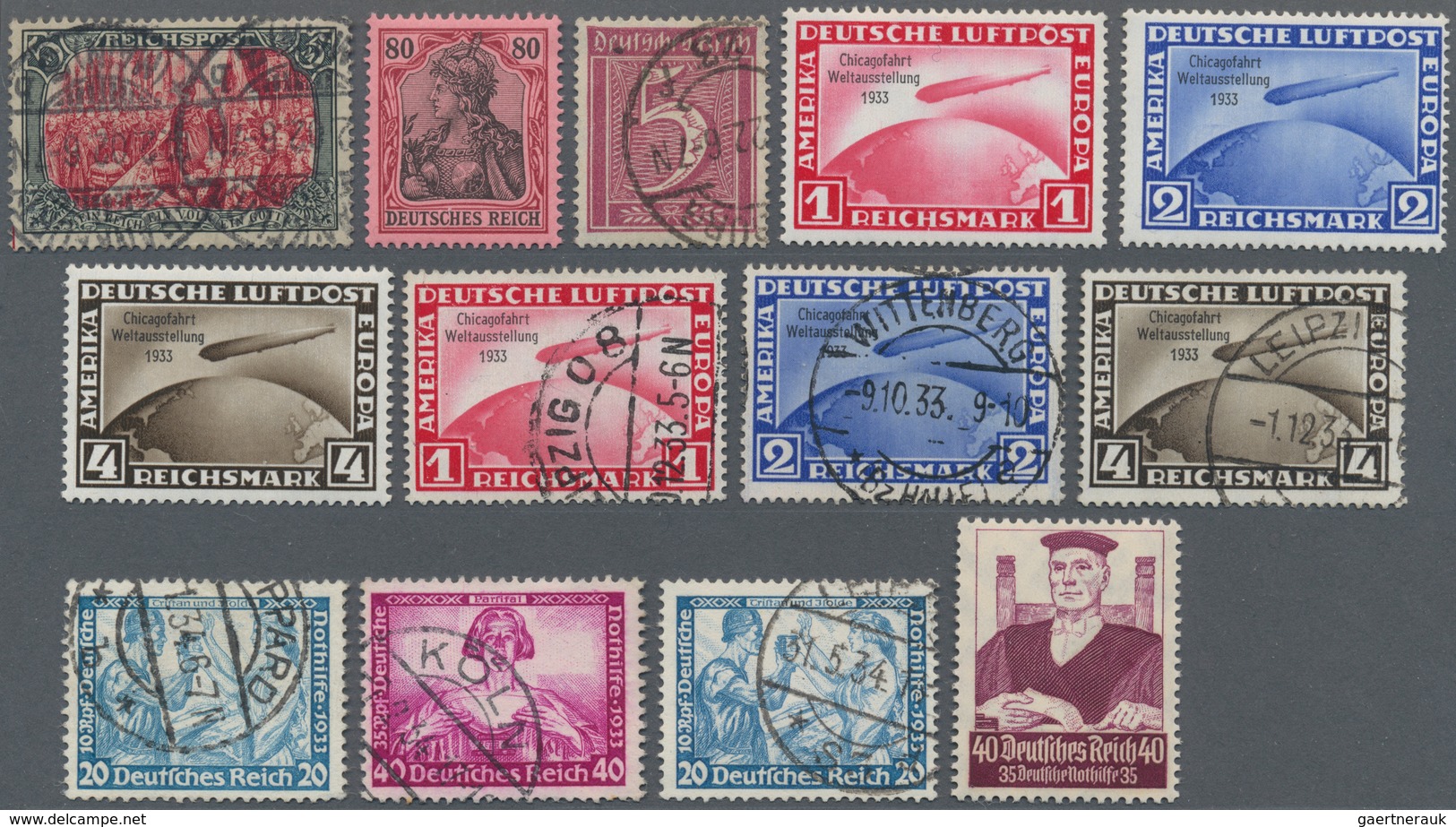 Deutsches Reich: 1872/1945, Umfangreiche Sammlung Einschließlich Dienstmarken In 3 Dicken Einsteckal - Sammlungen