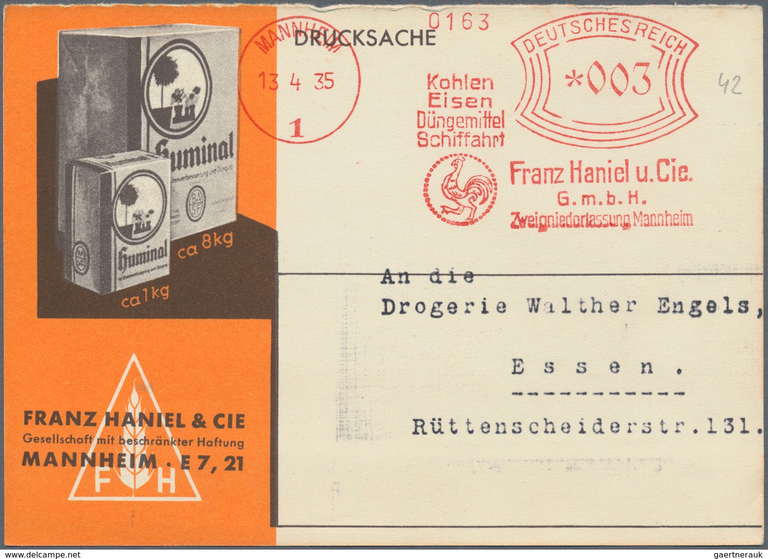 Deutsches Reich: 1923-1944, Freistempel, Sortenreiche Partie Mit Geschätzt über 500 Belegen, Dabei U - Collections