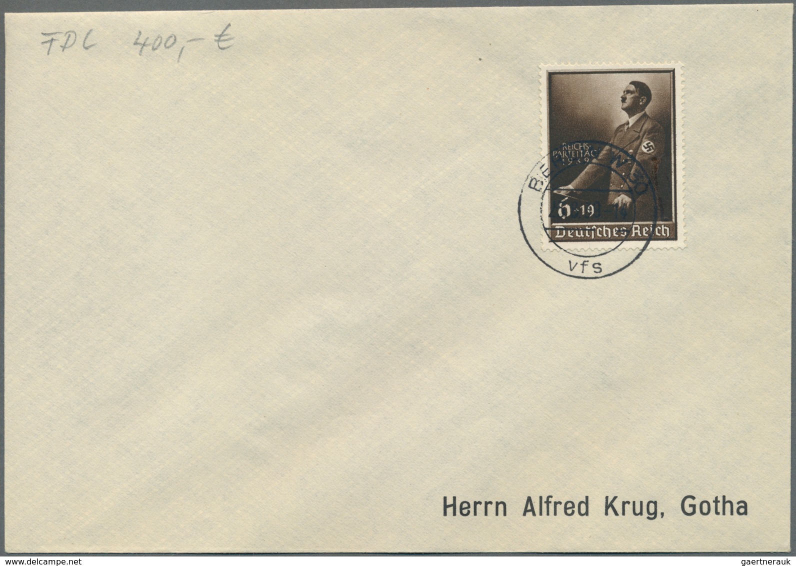 Deutsches Reich: 1939, Mi.Nr. 701 Reichsparteitag EF FDC "25.8.39" (400,-€) Und Mi.Nr. 702-713 Kamer - Collections