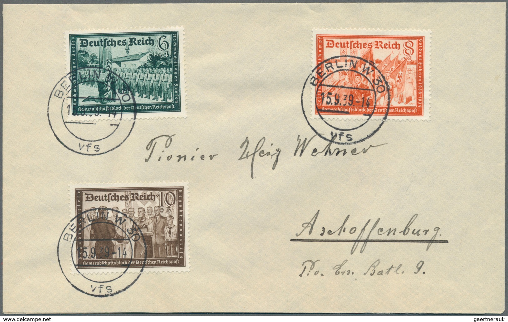 Deutsches Reich: 1939, Mi.Nr. 701 Reichsparteitag EF FDC "25.8.39" (400,-€) Und Mi.Nr. 702-713 Kamer - Collections