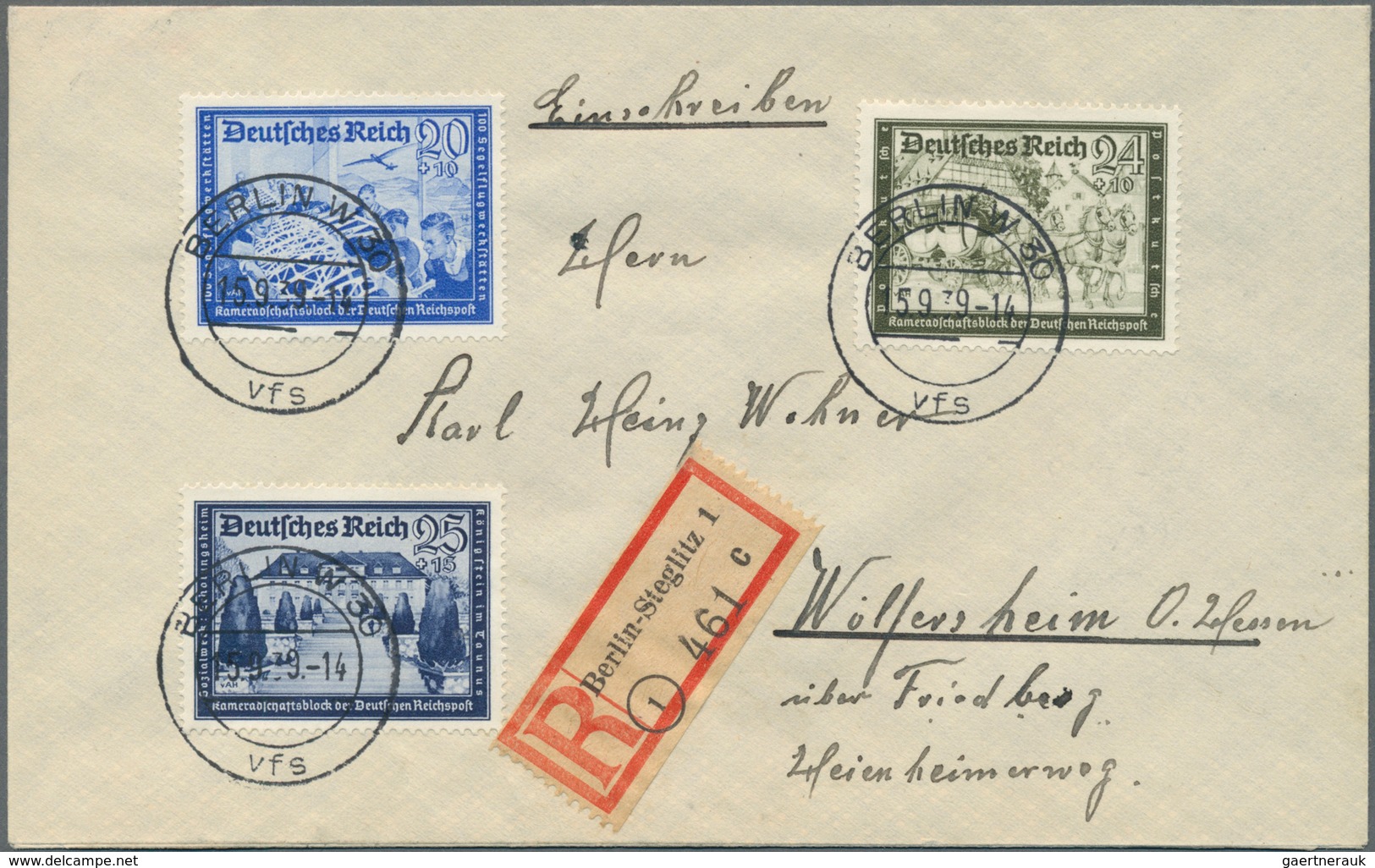 Deutsches Reich: 1939, Mi.Nr. 701 Reichsparteitag EF FDC "25.8.39" (400,-€) Und Mi.Nr. 702-713 Kamer - Sammlungen